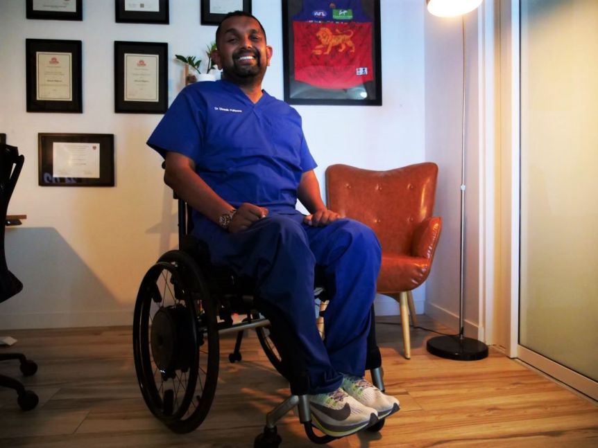 A spinal cord injury wouldn't stop Dinesh becoming a doctor — but the system almost did